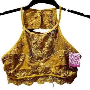NWT Mustard Yellow Lace Bralette